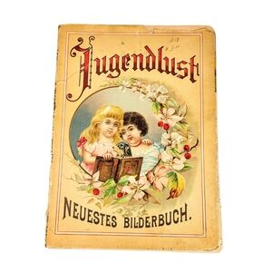 Antique German School ABC Picture Book Jugendlust. Neuestes Bilderbuch. 1800s